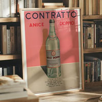 Image 1 of Contratto Anice Doppio – Vintage Italian Liquor Poster