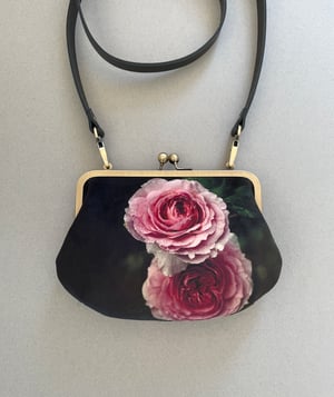 Image of Winter rose, velvet clutch bag with optional strap