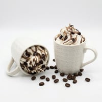 Image 1 of Χειροποίητο Κερί Σόγιας "Coffee Brew" σε Λευκή Κούπα