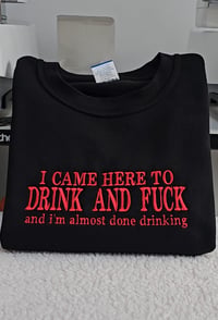 I came here to drink  sweatshirt