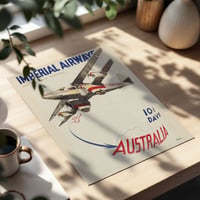 Image 4 of Imperial Airways – Australia in 10½ Days – Vintage Travel Poster
