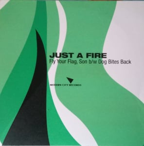 Image of Just A Fire - Fly Your Flag, Son 7" ORANGE/BLACK SPLIT Vinyl
