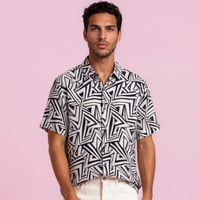 Image 1 of Camisa geométrica laberinto