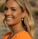 Image 2 of Pendientes Mini Dalia Naranja ( antes 65€)
