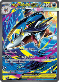 Mega Sharpedo ex - 127/094 - ME02: Phantasmal Flames - Near Mint