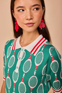Image 2 of Vestido retro raquetas