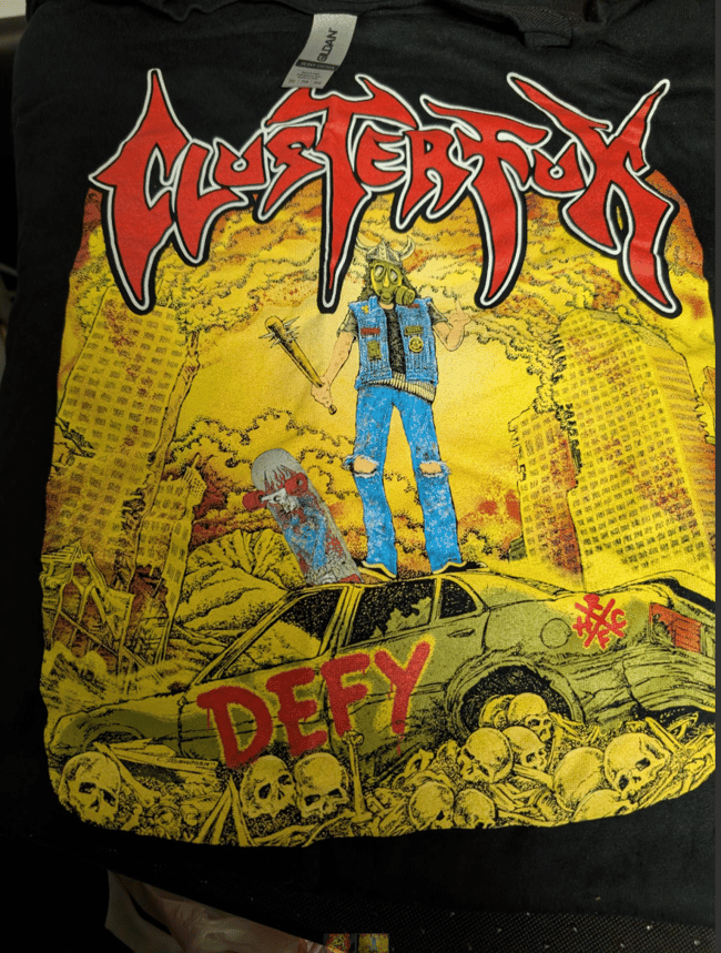 CLUSTERFUX Defy! shirt. FREE SHIPPING!!
