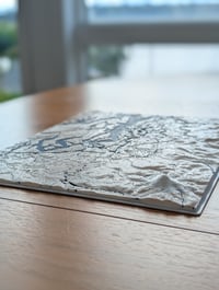 Image 1 of Puget Sound 3D Topographic Map | Seattle, Tacoma & Mt. Rainier Print