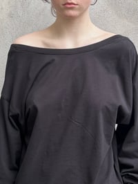 Image 3 of Bella Top — Open Back (Brushed Cotton) black 