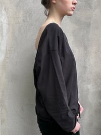 Image 2 of Bella Top — Open Back (Brushed Cotton) black 