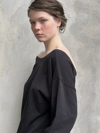 Image 6 of Bella Top — Open Back (Brushed Cotton) black 