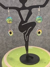 Image 2 of Stainless Steel Eyeball DRAGON VIBE Earrings