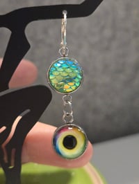 Image 3 of Stainless Steel Eyeball DRAGON VIBE Earrings