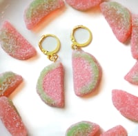 Image 3 of Sour watermelon earrings