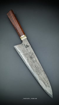 Image 1 of San Mai Gyuto | Apex Ultra - Mild Steel | Brass - Mulga