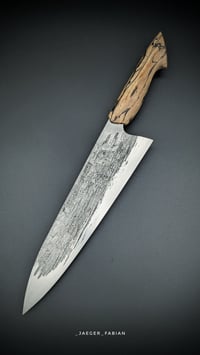 Image 2 of Forged Stainless 14c28n Gyuto | spalted Beech