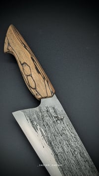 Image 3 of Forged Stainless 14c28n Gyuto | spalted Beech