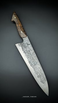 Image 1 of Forged Fulltang Gyuto | 115CrV3 | Ash Wood