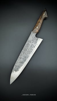 Image 2 of Forged Fulltang Gyuto | 115CrV3 | Ash Wood