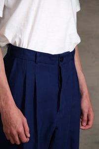 Image 4 of Club Trouser linen - French Blue