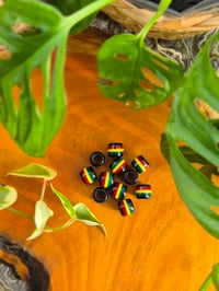 Image 3 of Rasta Beads (with black) - set of 2
