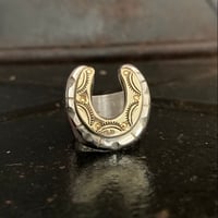 Image 1 of STAMPED HORSESHOE MEXICAN BIKER RING