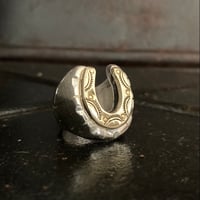 Image 2 of STAMPED HORSESHOE MEXICAN BIKER RING