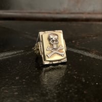 Image 1 of SKULL AND BONES MEXICAN BIKER RING