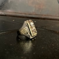 Image 2 of SKULL AND BONES MEXICAN BIKER RING