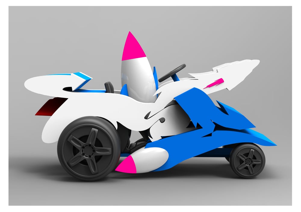 Image of Andy seize- SE Rocket car print