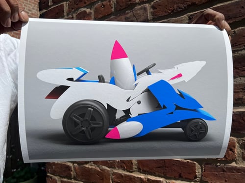 Image of Andy seize- SE Rocket car print