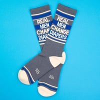 Image 1 of Real Men Change Diapers Gym Socks