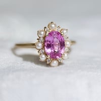 Image 2 of Rosette Pink Sapphire Ring