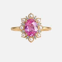 Image 1 of Rosette Pink Sapphire Ring