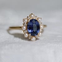 Image 2 of Rosette Blue Sapphire Ring
