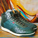 Image of Gucci Limited Edition Green Crocodile Sneakers