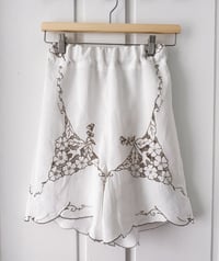 Image 3 of Upcycled Vintage Embroidered Cloth Shorts 