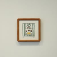 Image 1 of TO LET -Striped House- Sage (Framed)