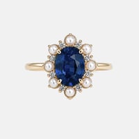 Image 1 of Rosette Blue Sapphire Ring
