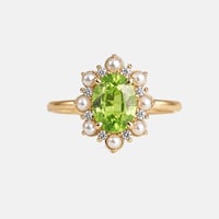 Image 1 of Rosette Peridot Ring