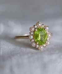 Image 2 of Rosette Peridot Ring