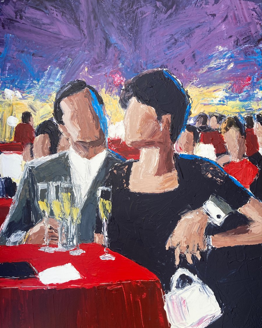 Image of Henry and Karen (original on canvas) .