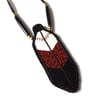 Miigwan Beaded Pendant (Maroon)
