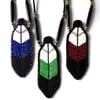Miigwan Beaded Pendant (Green)