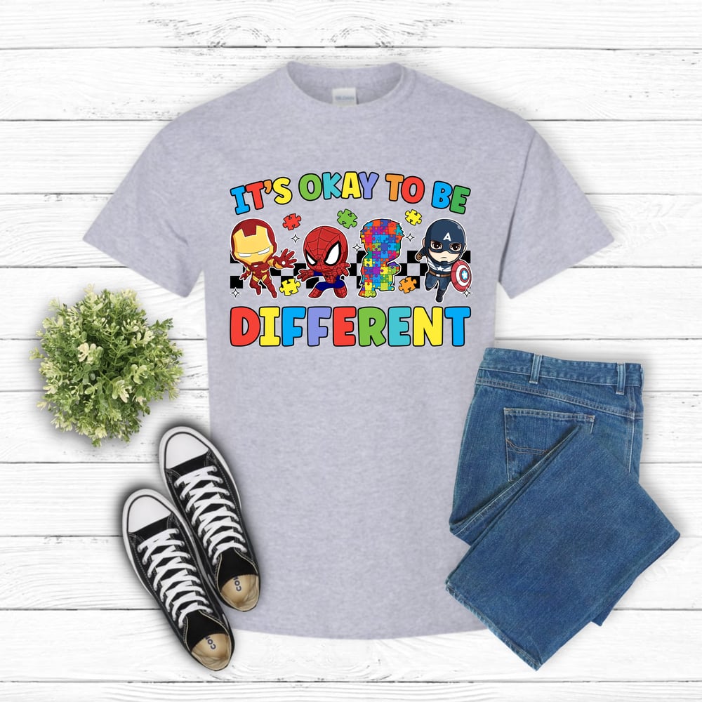 Image of It's Okay to be Different Autism Awareness Tee 