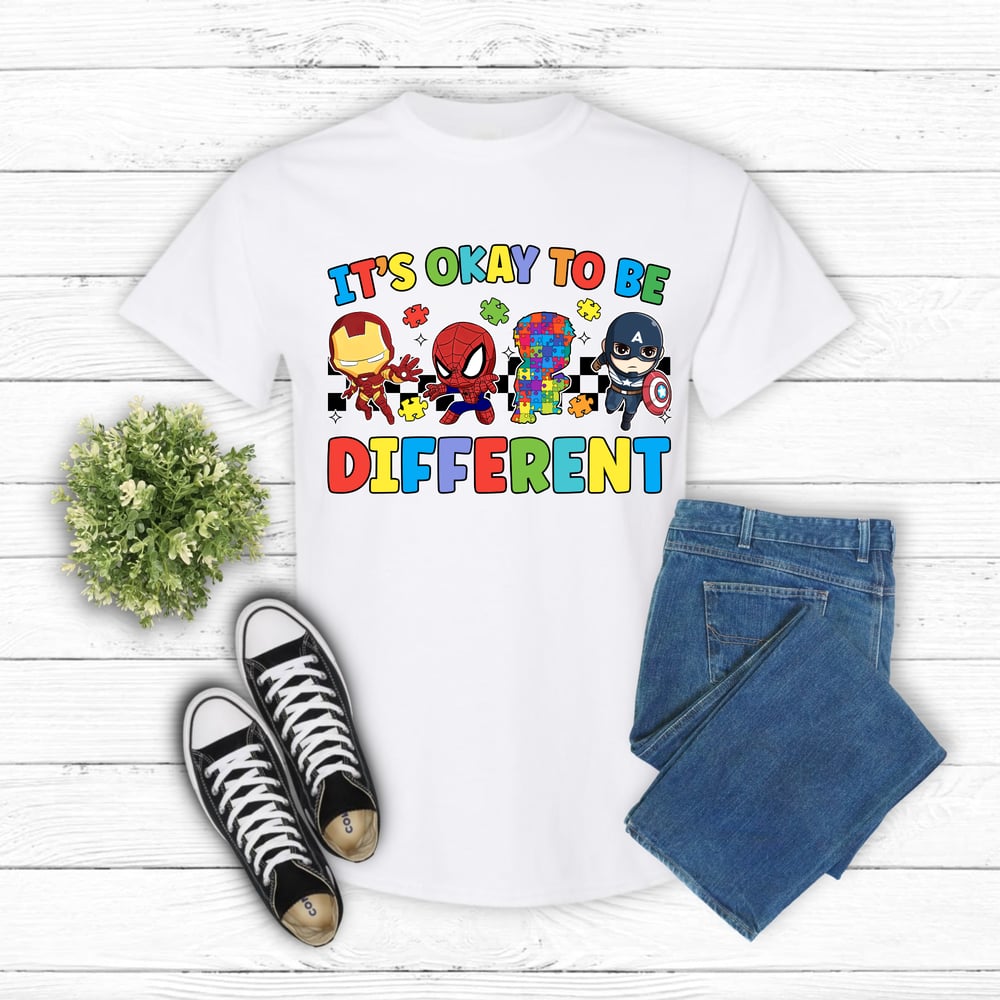Image of It's Okay to be Different Autism Awareness Tee 