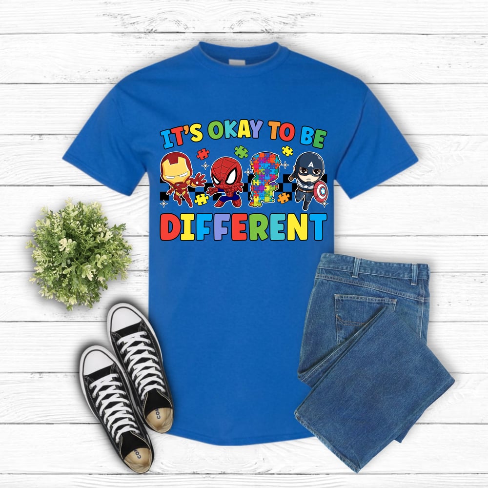 Image of It's Okay to be Different Autism Awareness Tee 