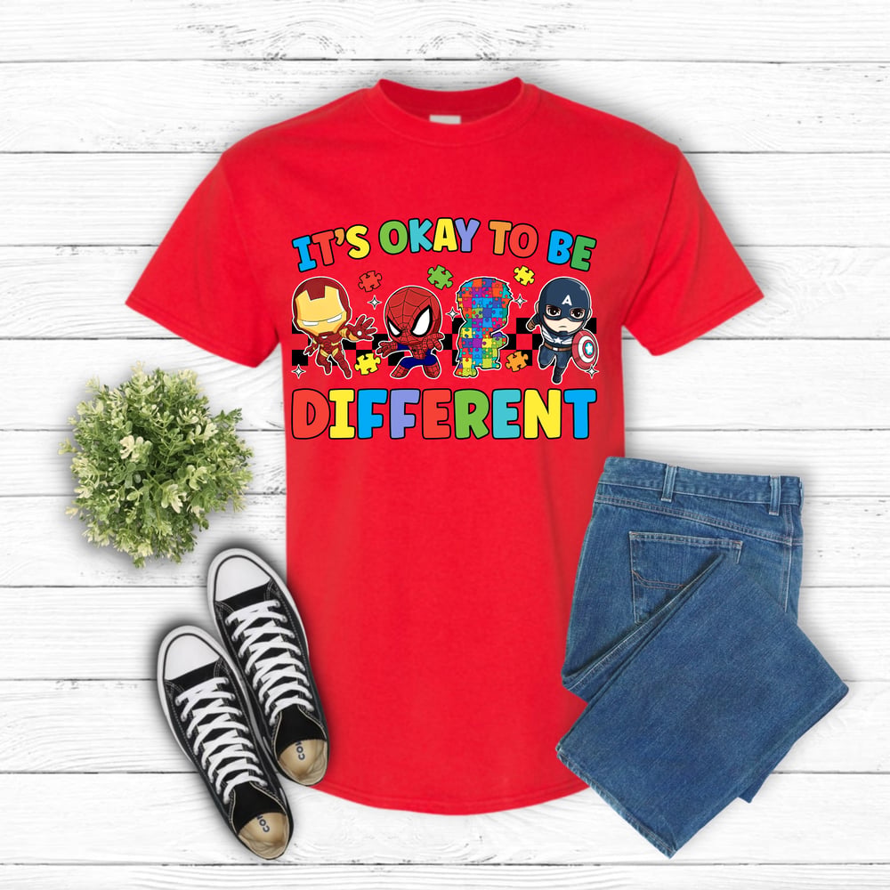 Image of It's Okay to be Different Autism Awareness Tee 