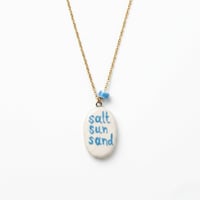 Image 1 of Χειροποίητο Κολιέ "Salt Sun Sand" – Ατσάλινη Αλυσίδα