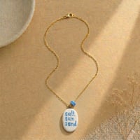 Image 2 of Χειροποίητο Κολιέ "Salt Sun Sand" – Ατσάλινη Αλυσίδα